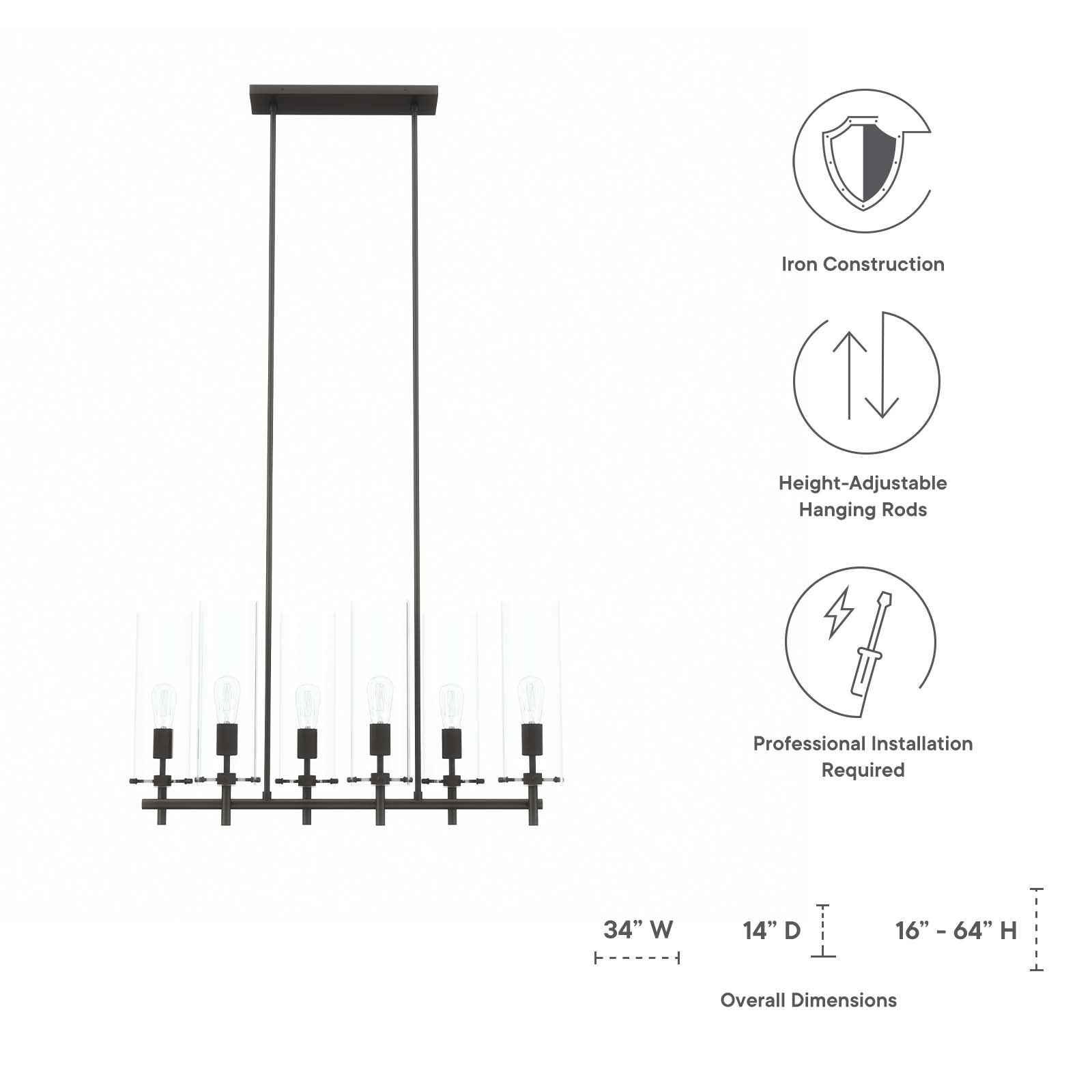 Skylark 6-Light Chandelier by Modway