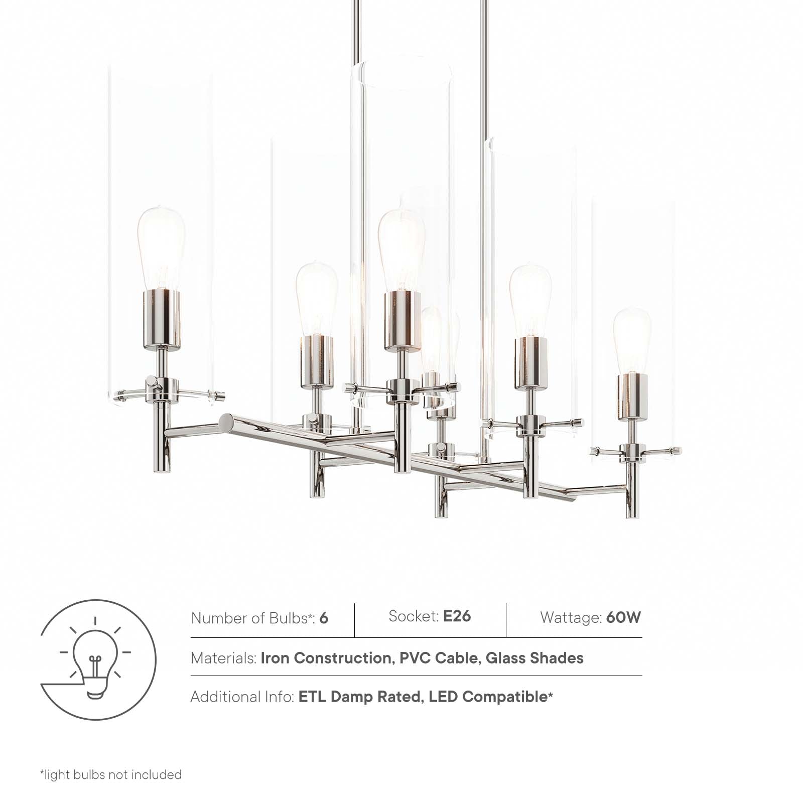 Skylark 6-Light Chandelier by Modway
