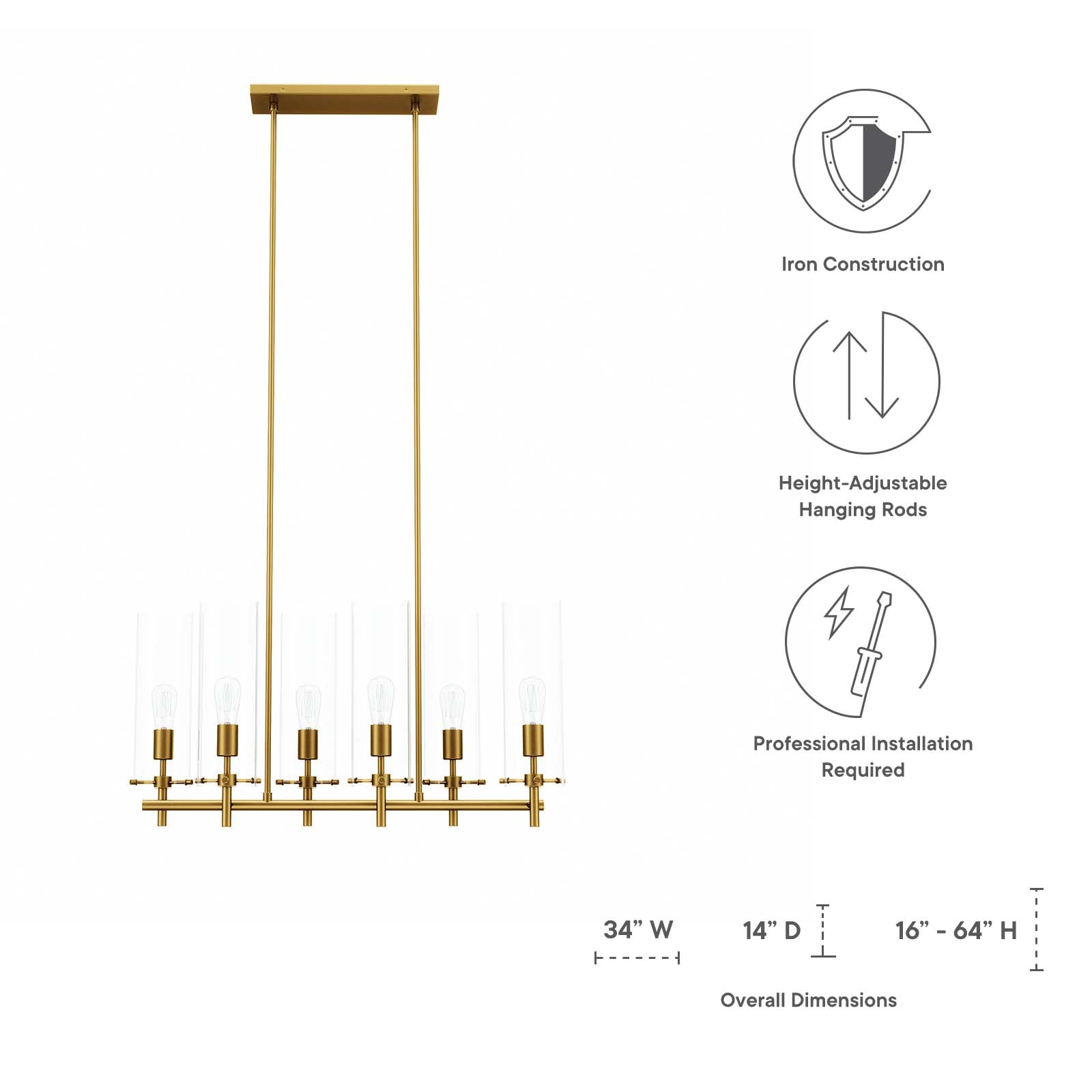 Skylark 6-Light Chandelier by Modway