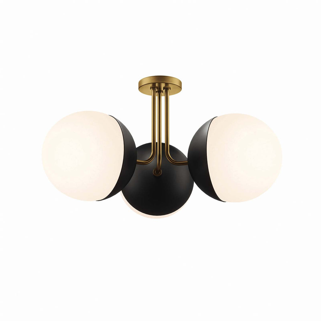 Stellar 3-Light Semi-Flush Ceiling Light by Modway