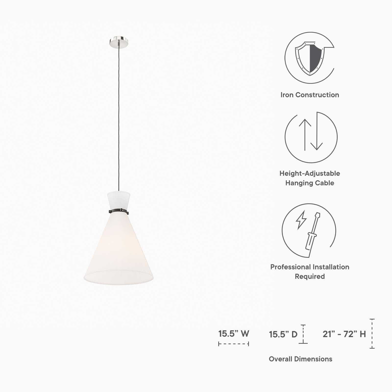 Starlight 1-Light Pendant Light by Modway
