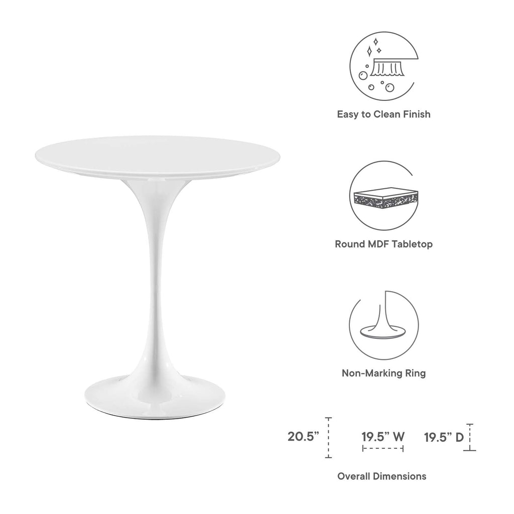 Lippa 20" Round Wood Side Table by Modway