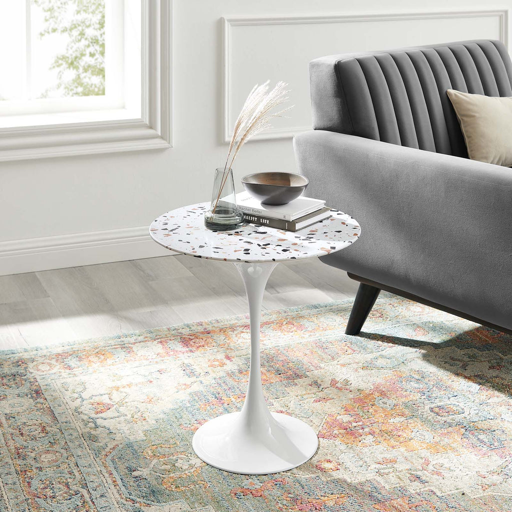 Lippa 20" Round Terrazzo Side Table by Modway