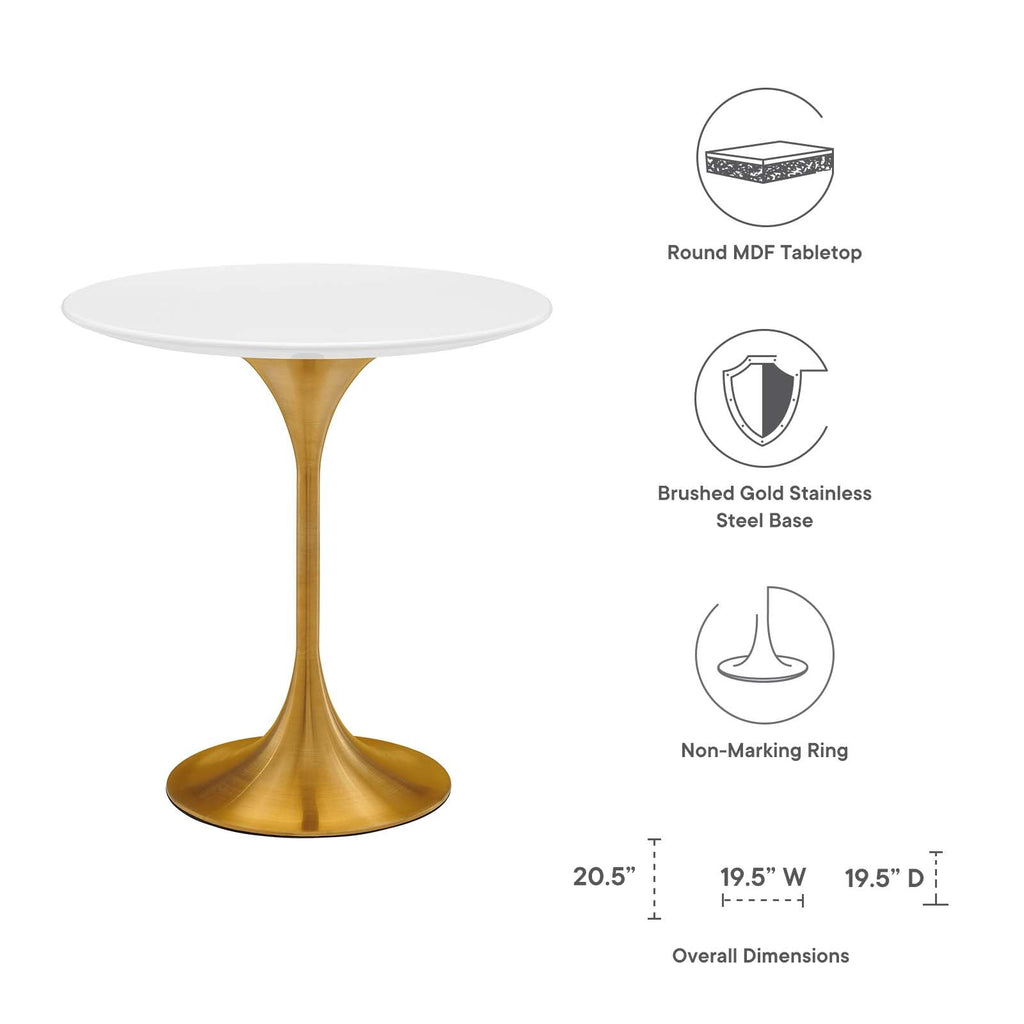 Lippa 20" Round Wood Side Table by Modway