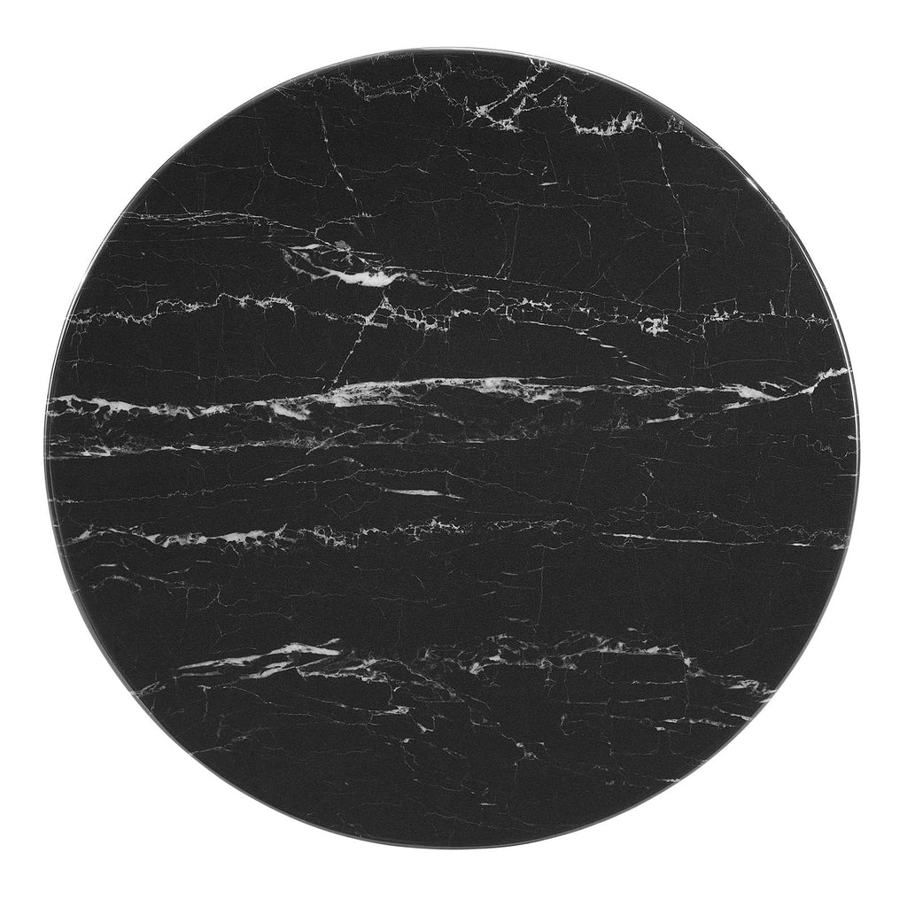 Lippa 20" Round Faux Marble Side Table by Modway