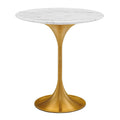 Lippa 20" Round Faux Marble Side Table by Modway