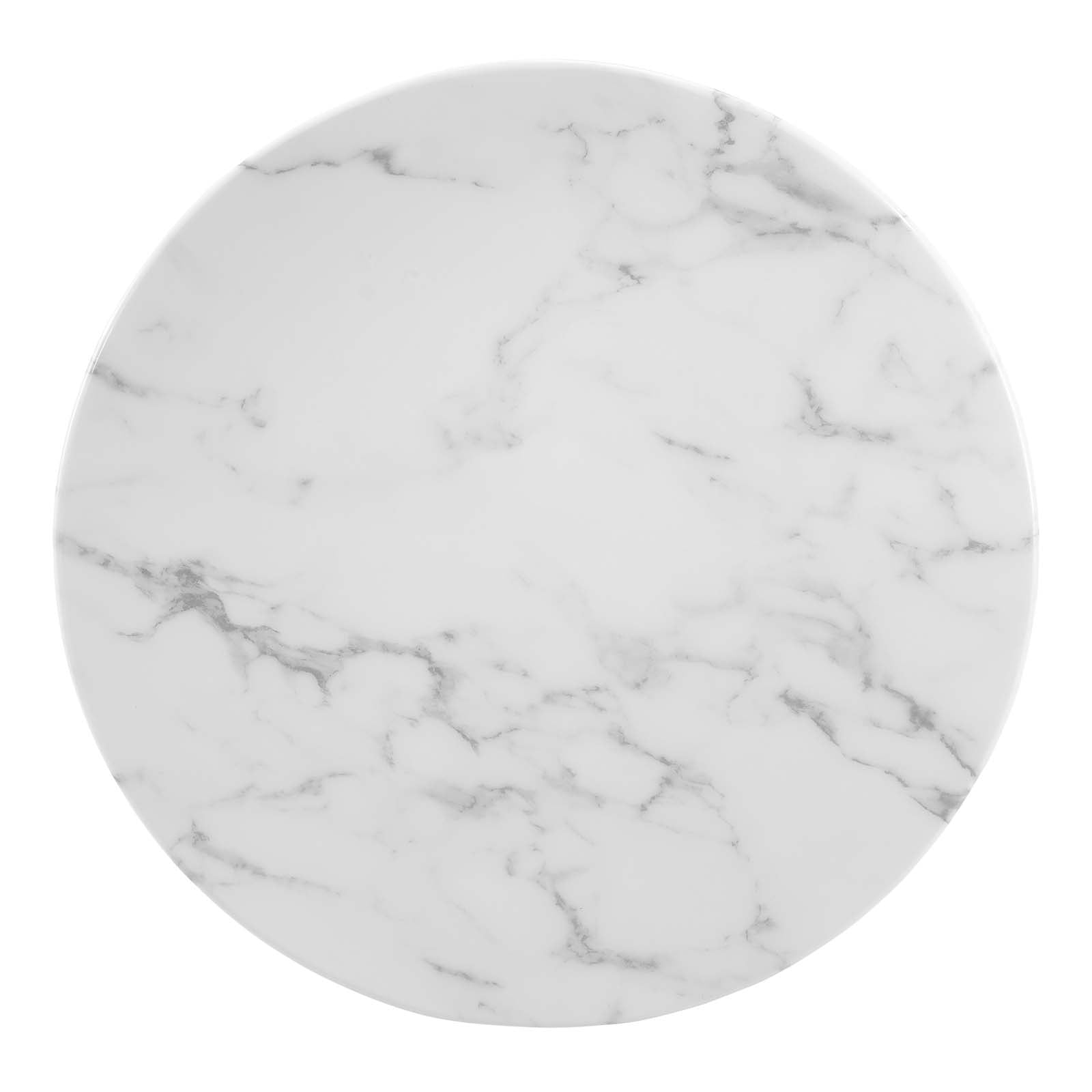 Lippa 20" Round Faux Marble Side Table by Modway