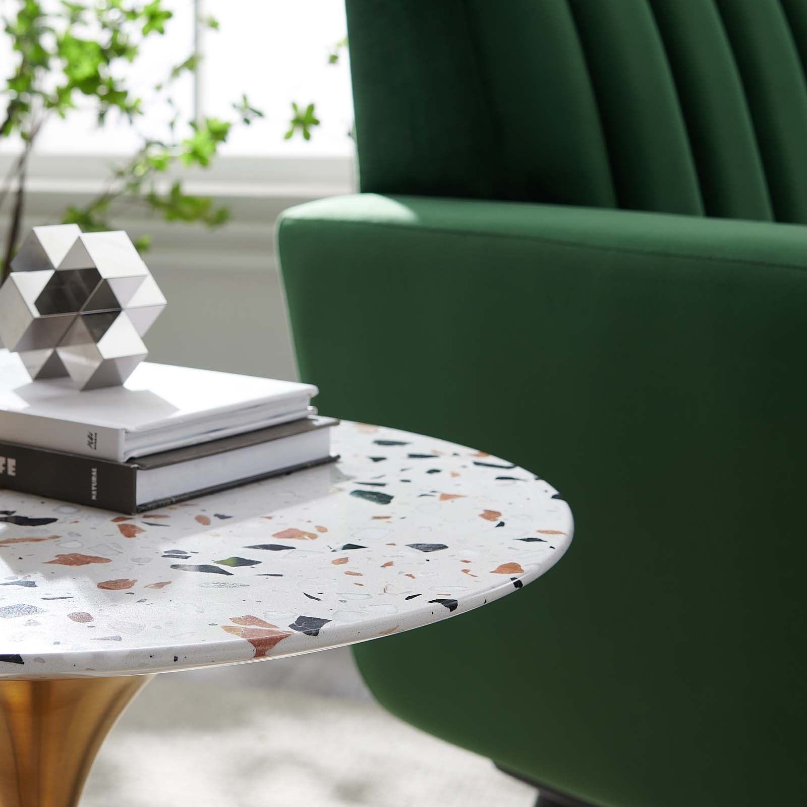 Lippa 20" Round Terrazzo Side Table by Modway