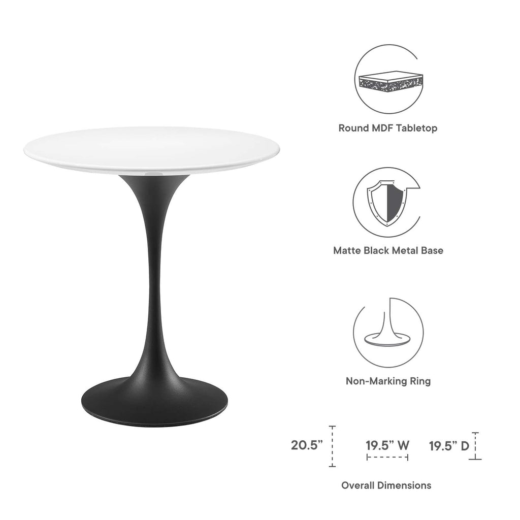 Lippa 20" Round Wood Side Table by Modway