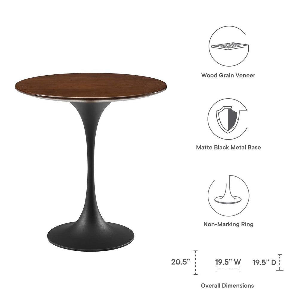 Lippa 20" Round Wood Side Table by Modway