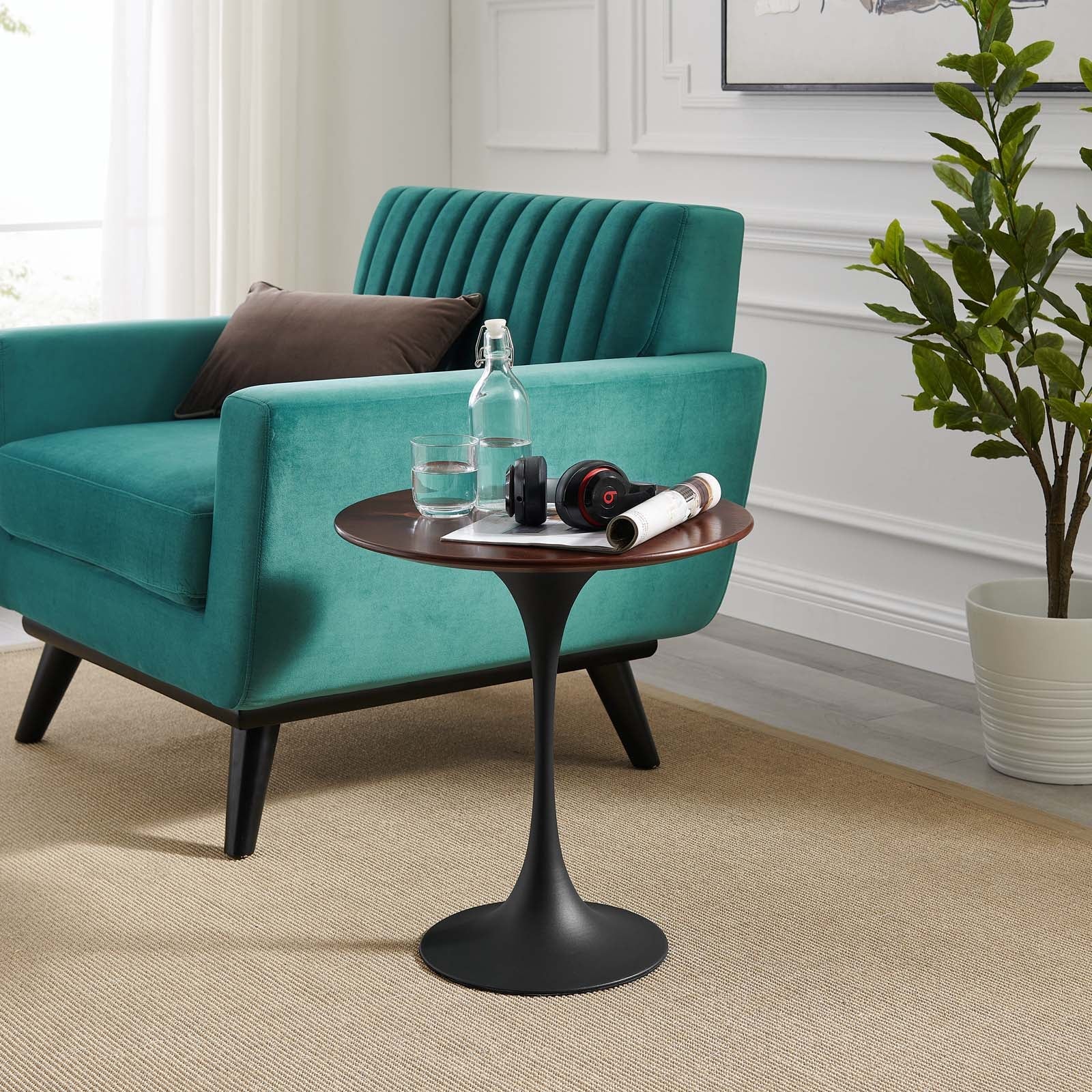 Lippa 20" Round Wood Side Table by Modway