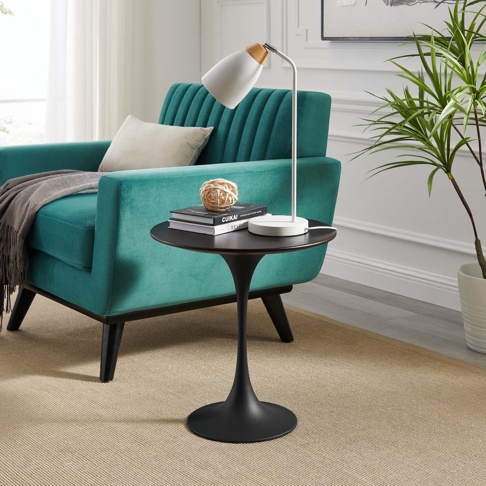 Lippa 20" Round Wood Side Table by Modway