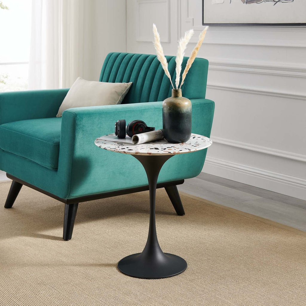 Lippa 20" Round Terrazzo Side Table by Modway