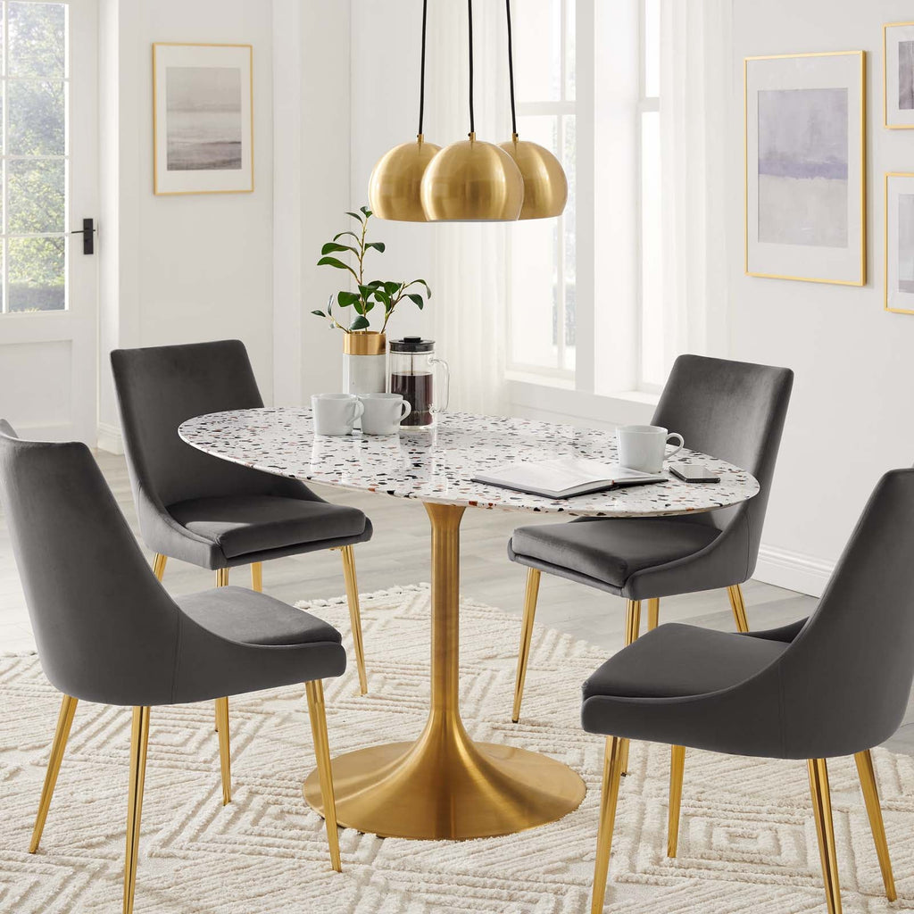 Lippa 60" Oval Terrazzo Dining Table by Modway