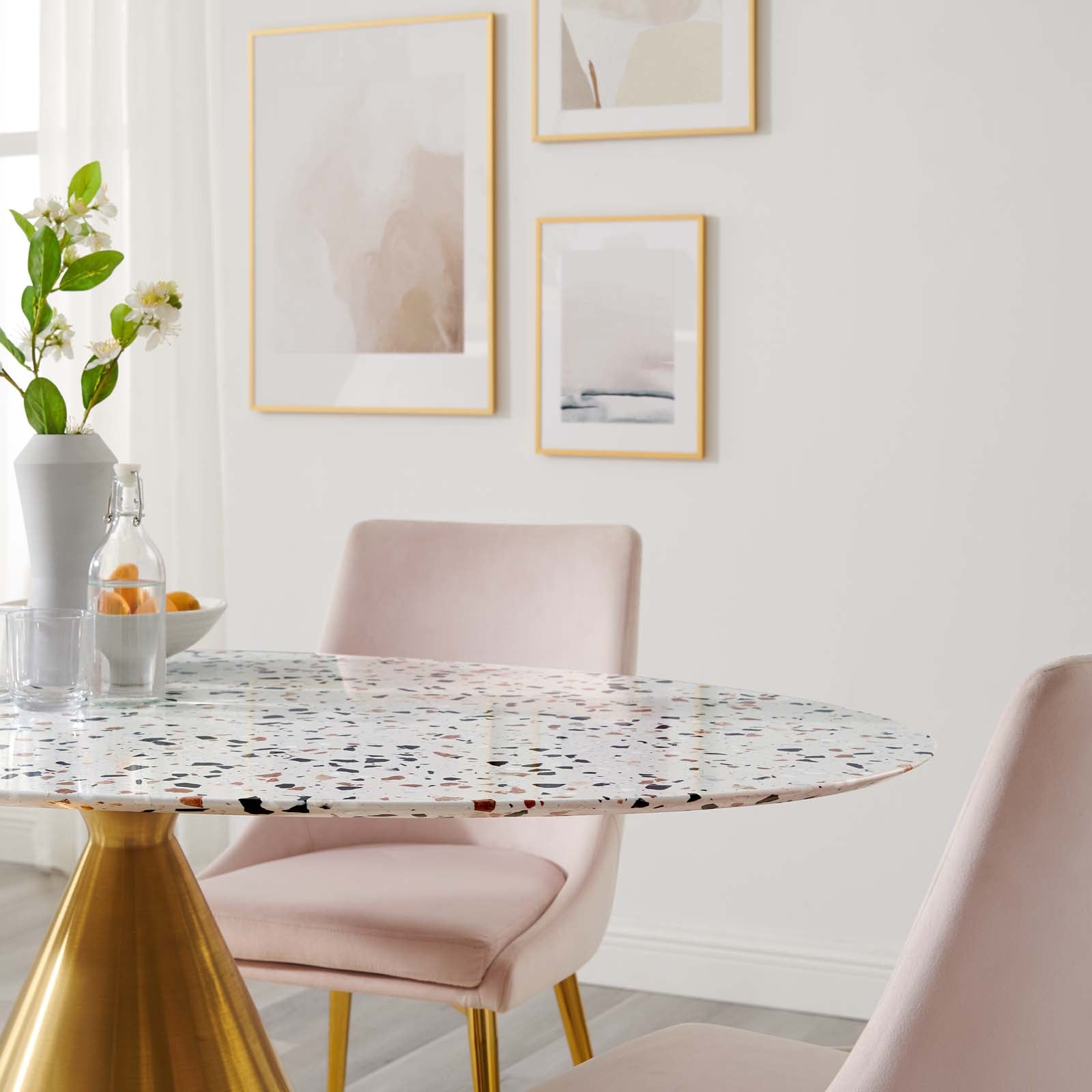 Tupelo 60" Oval Terrazzo Dining Table by Modway
