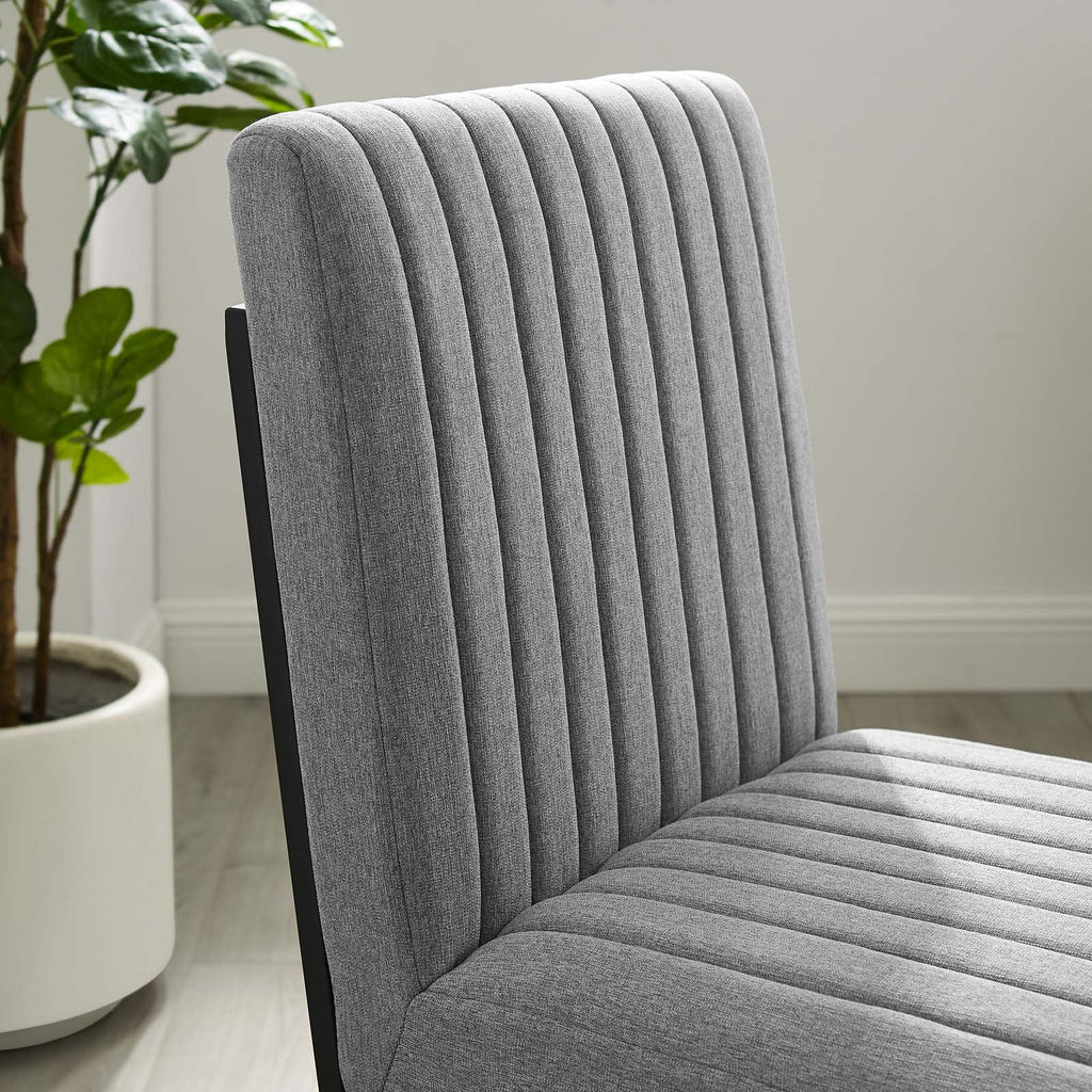 Indulge Channel Tufted Fabric Dining Chairs Set of 2 by Modway