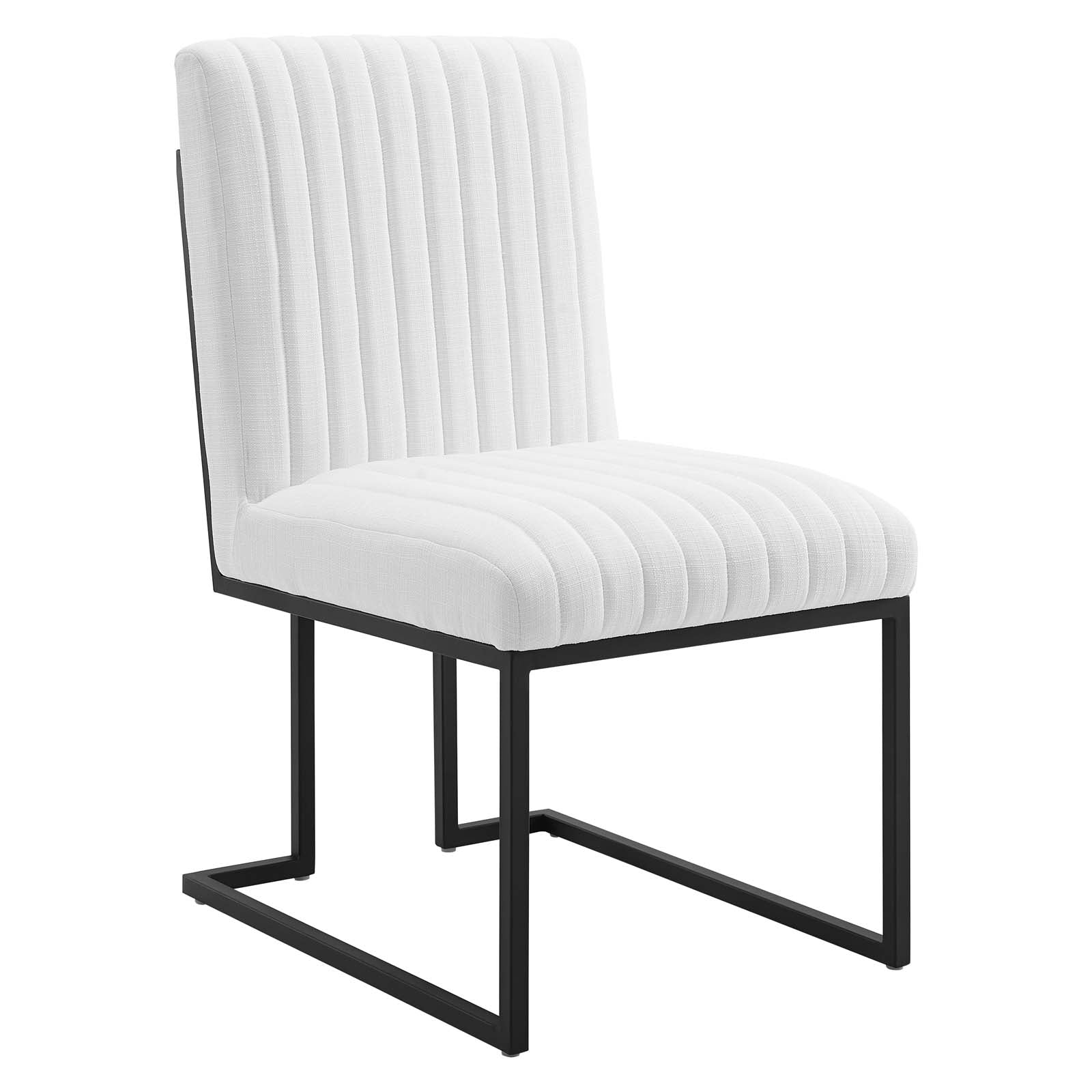 Indulge Channel Tufted Fabric Dining Chairs Set of 2 by Modway