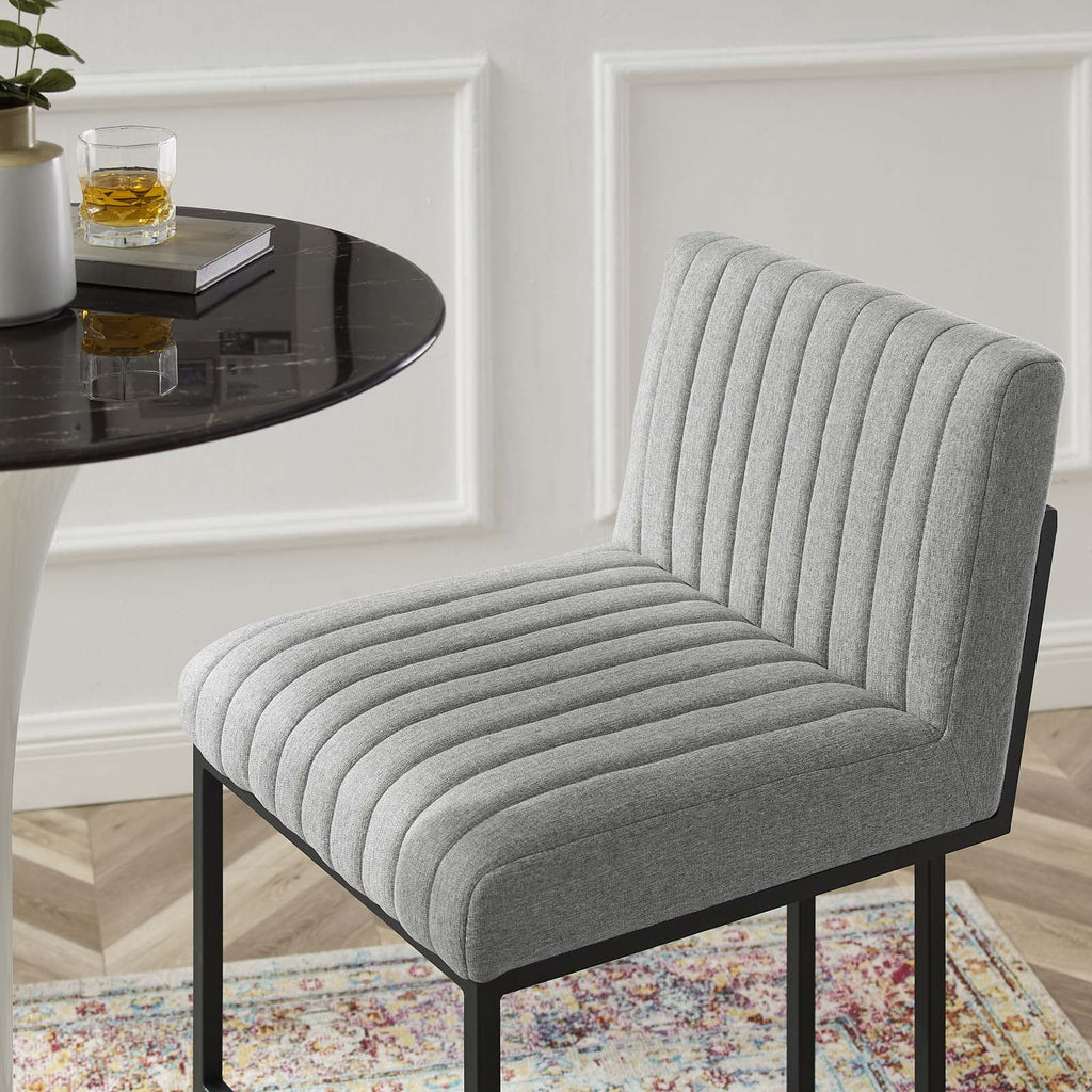 Indulge Channel Tufted Fabric Counter Stools Set of 2 by Modway