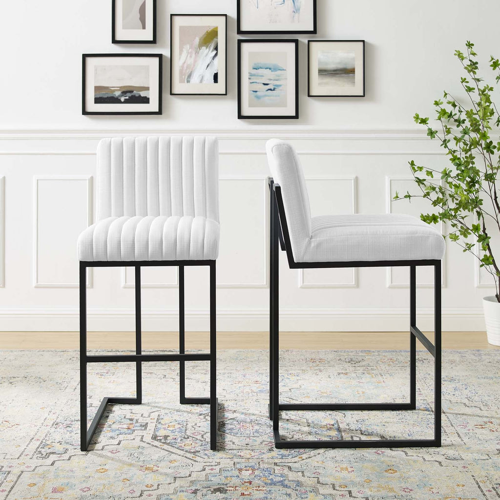 Indulge Channel Tufted Fabric Bar Stools by Modway