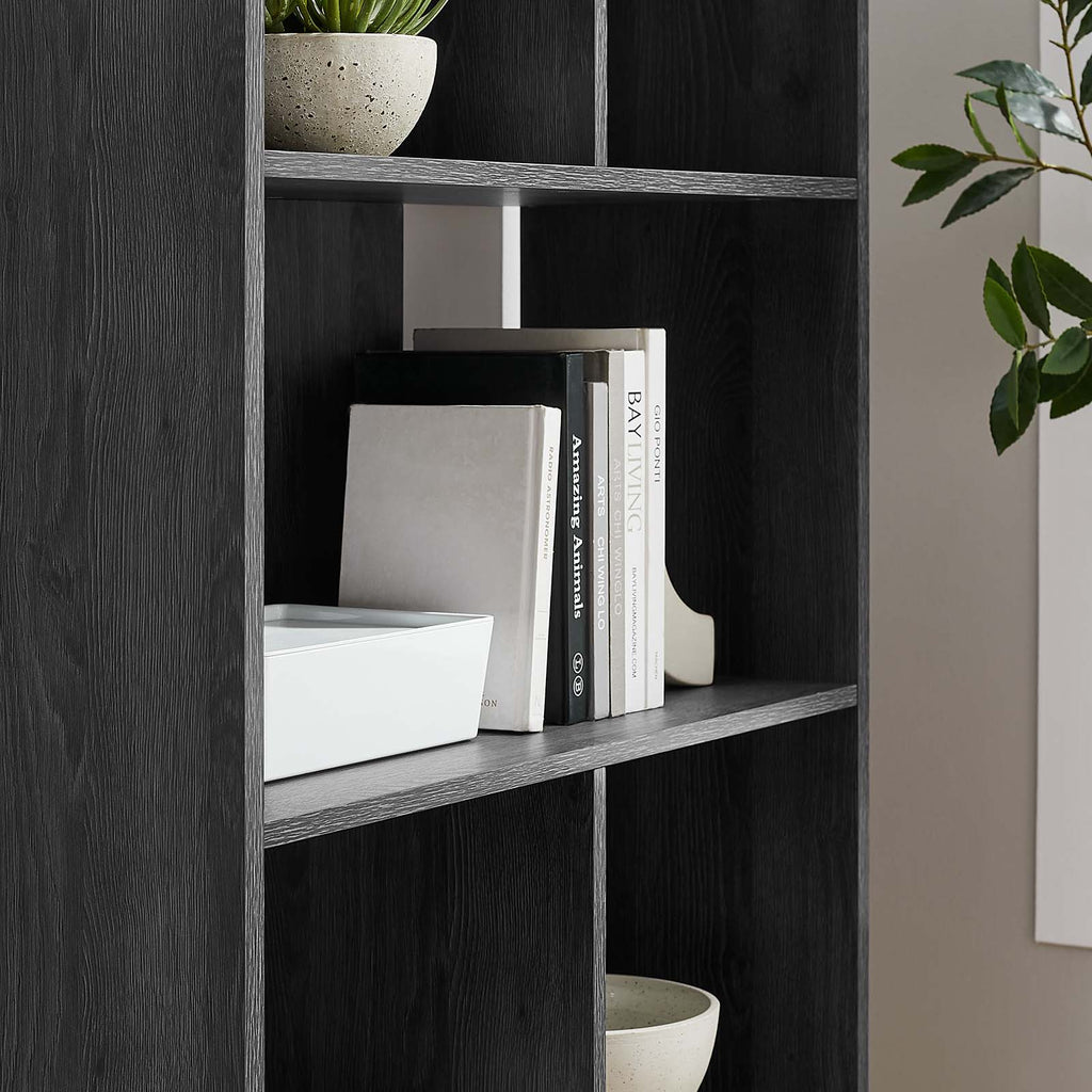 Transmit 5 Shelf Wood Grain Bookcase by Modway