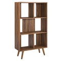 Transmit 5 Shelf Wood Grain Bookcase by Modway