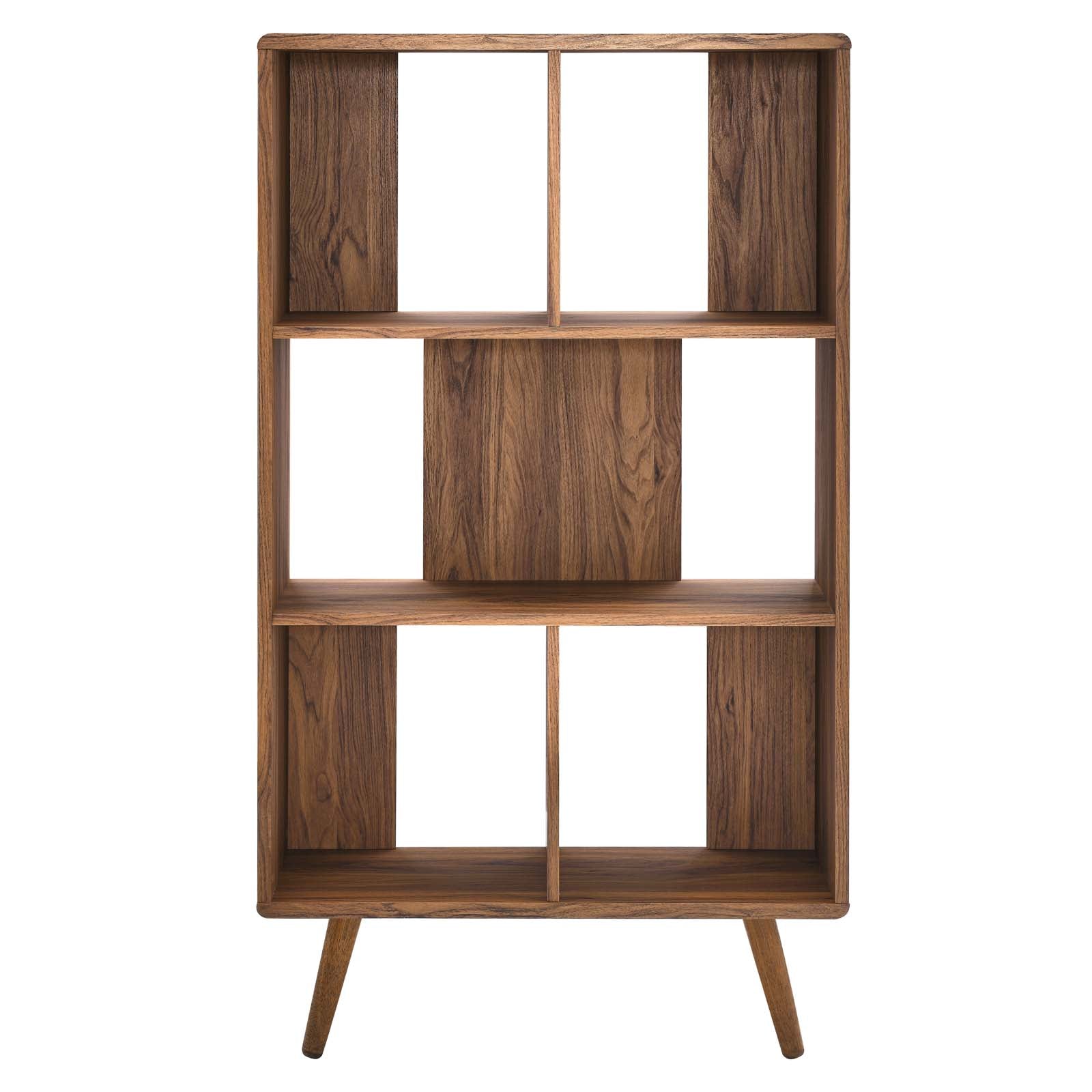 Transmit 5 Shelf Wood Grain Bookcase by Modway