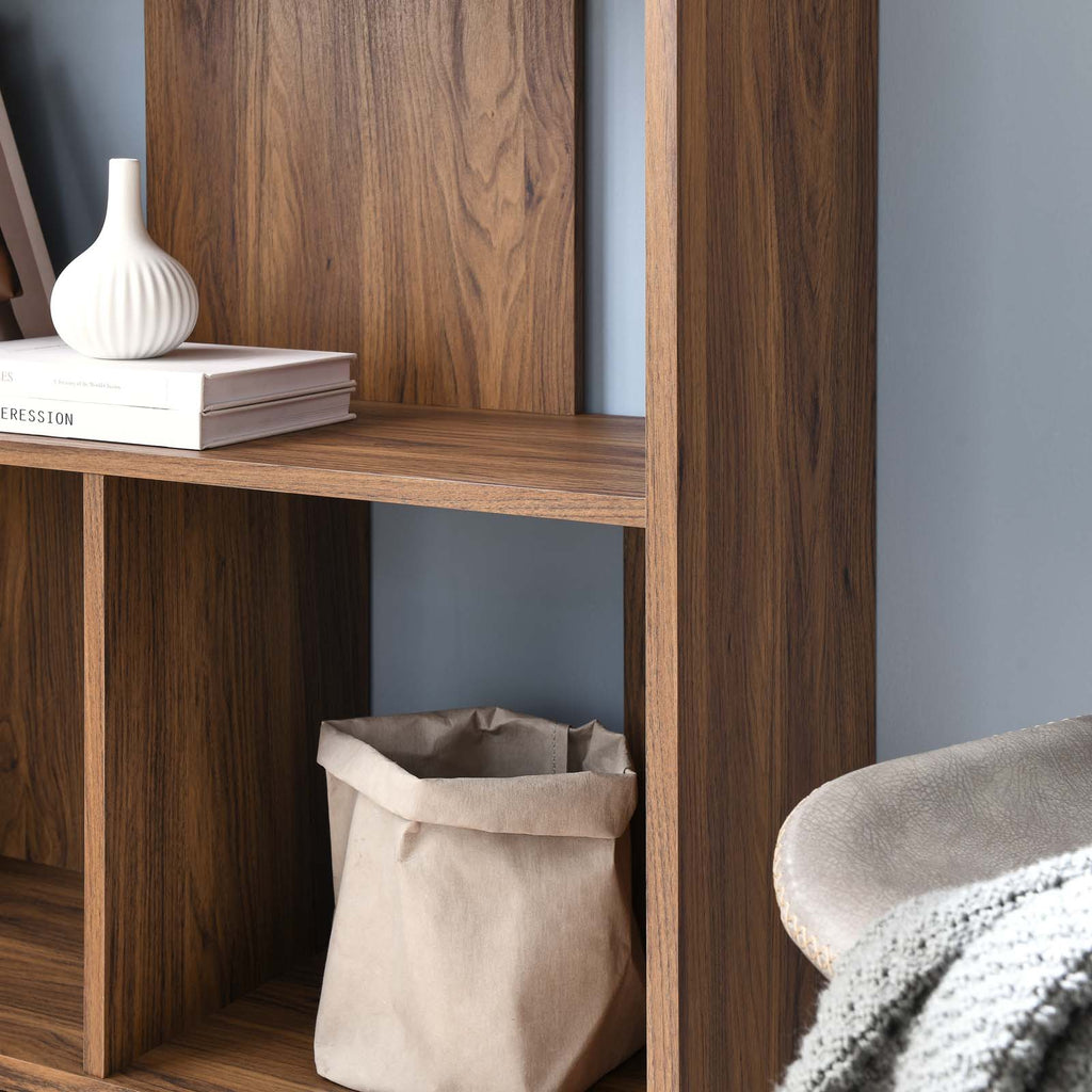Transmit 5 Shelf Wood Grain Bookcase by Modway