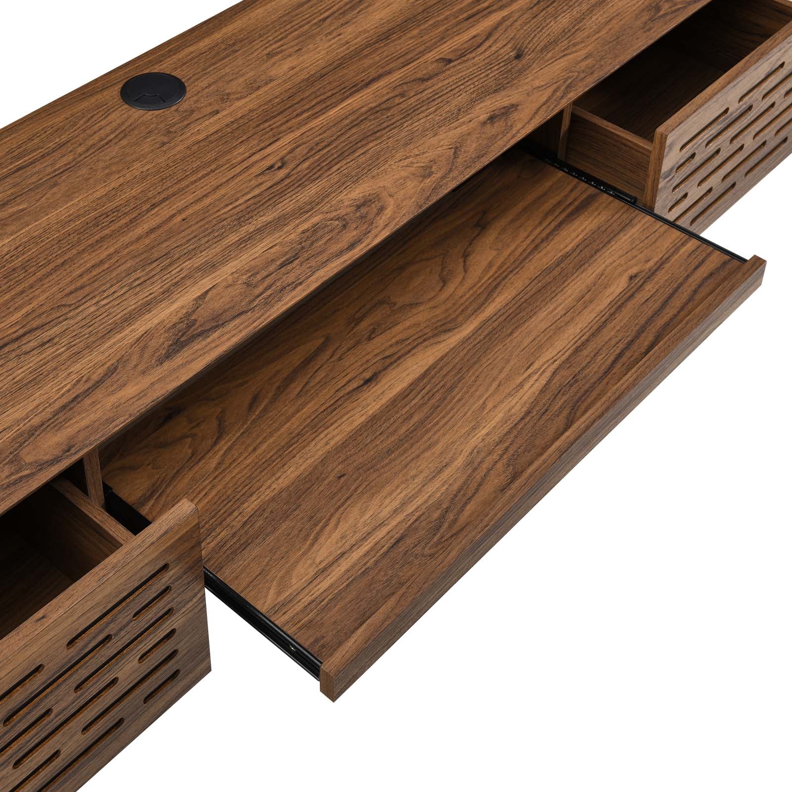 Merit 60" Wall Mount Wood Office Desk by Modway
