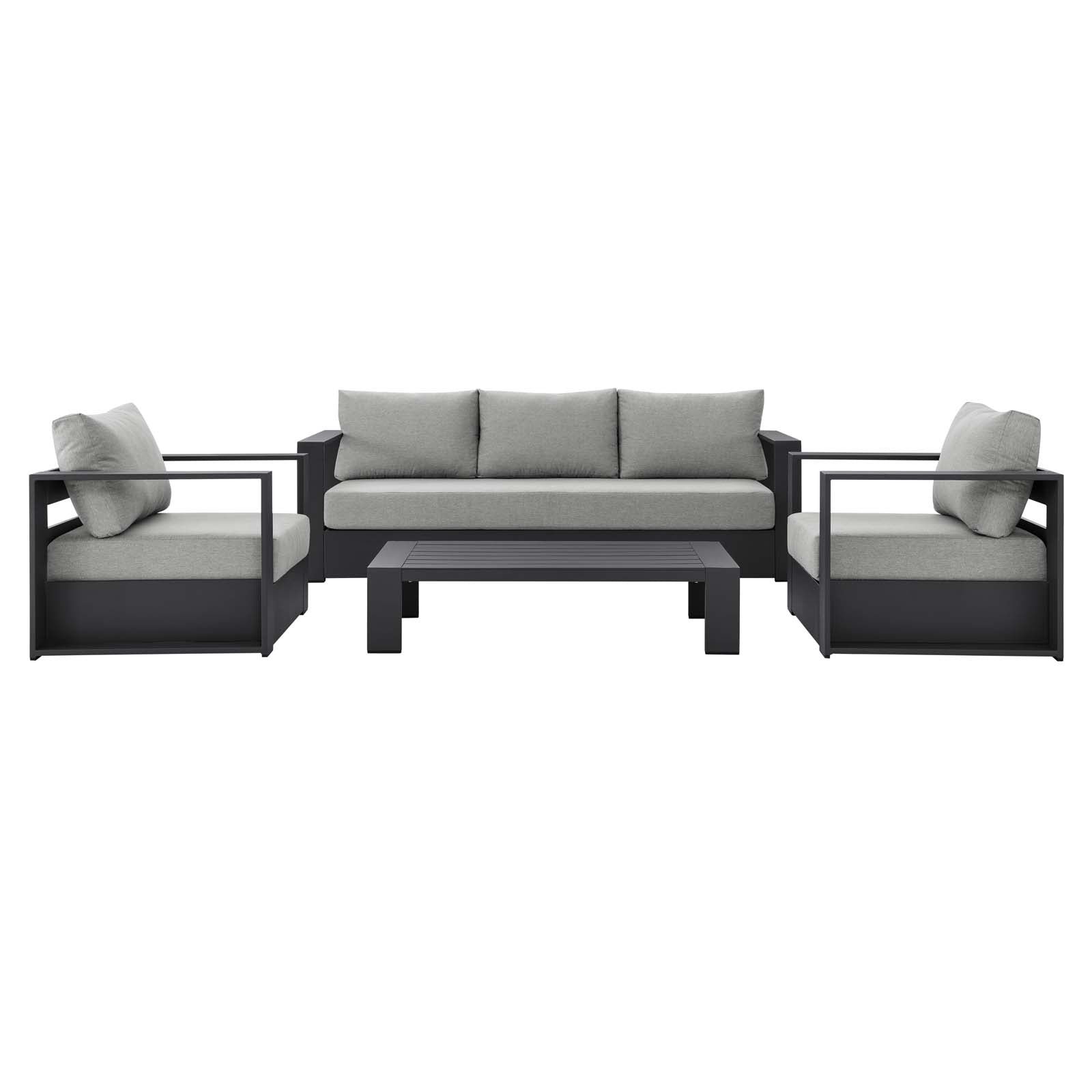 Tahoe 4-Piece Outdoor Patio Powder-Coated Aluminum Set by Modway