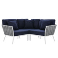 Stance Outdoor Patio Aluminum Small Sectional Sofa by Modway