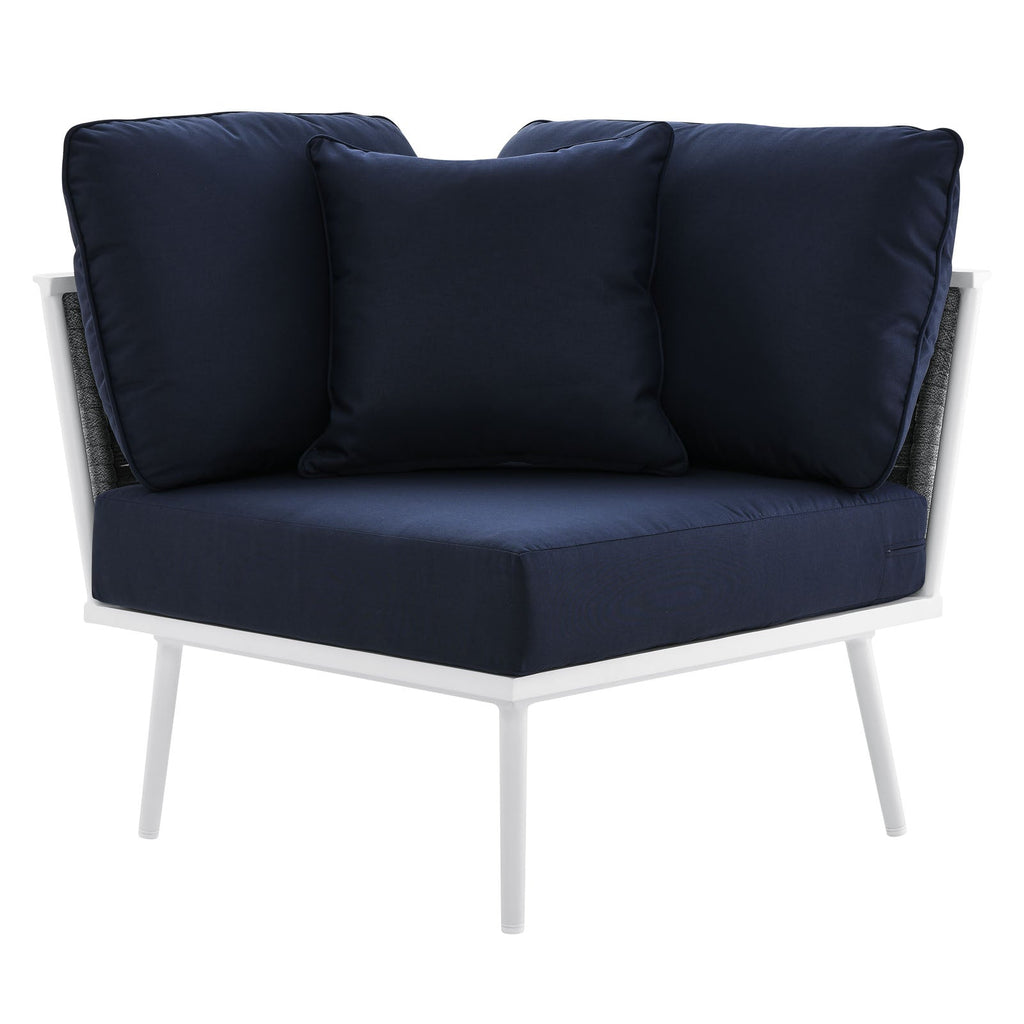 Stance Outdoor Patio Aluminum Large Sectional Sofa by Modway