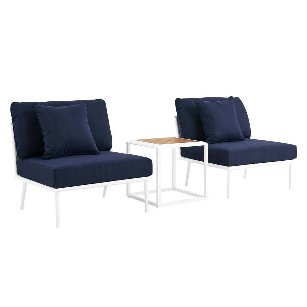 Stance 3 Piece Outdoor Patio Aluminum Set by Modway