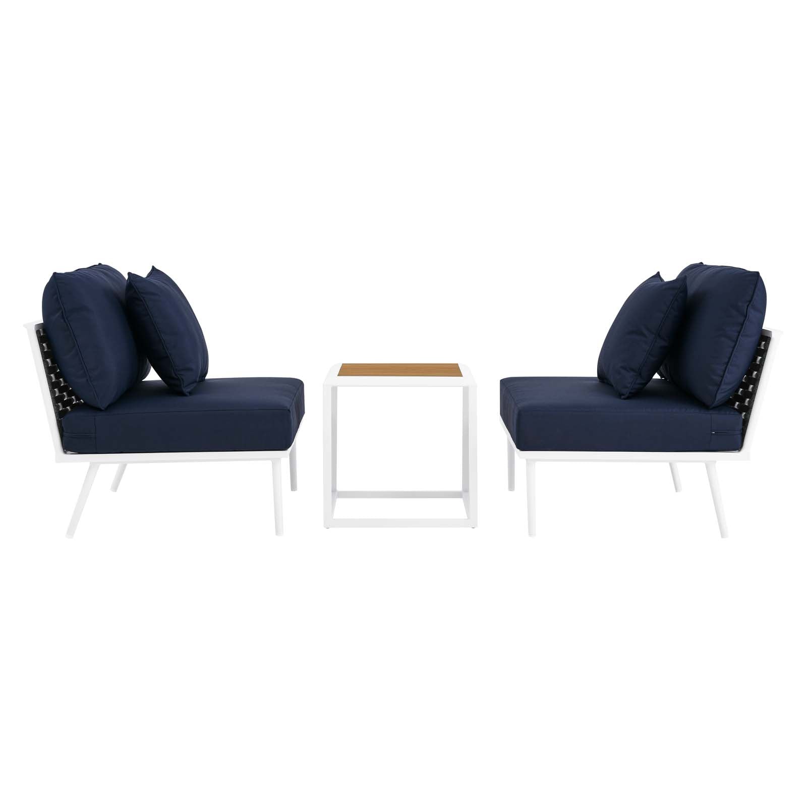 Stance 3 Piece Outdoor Patio Aluminum Set by Modway