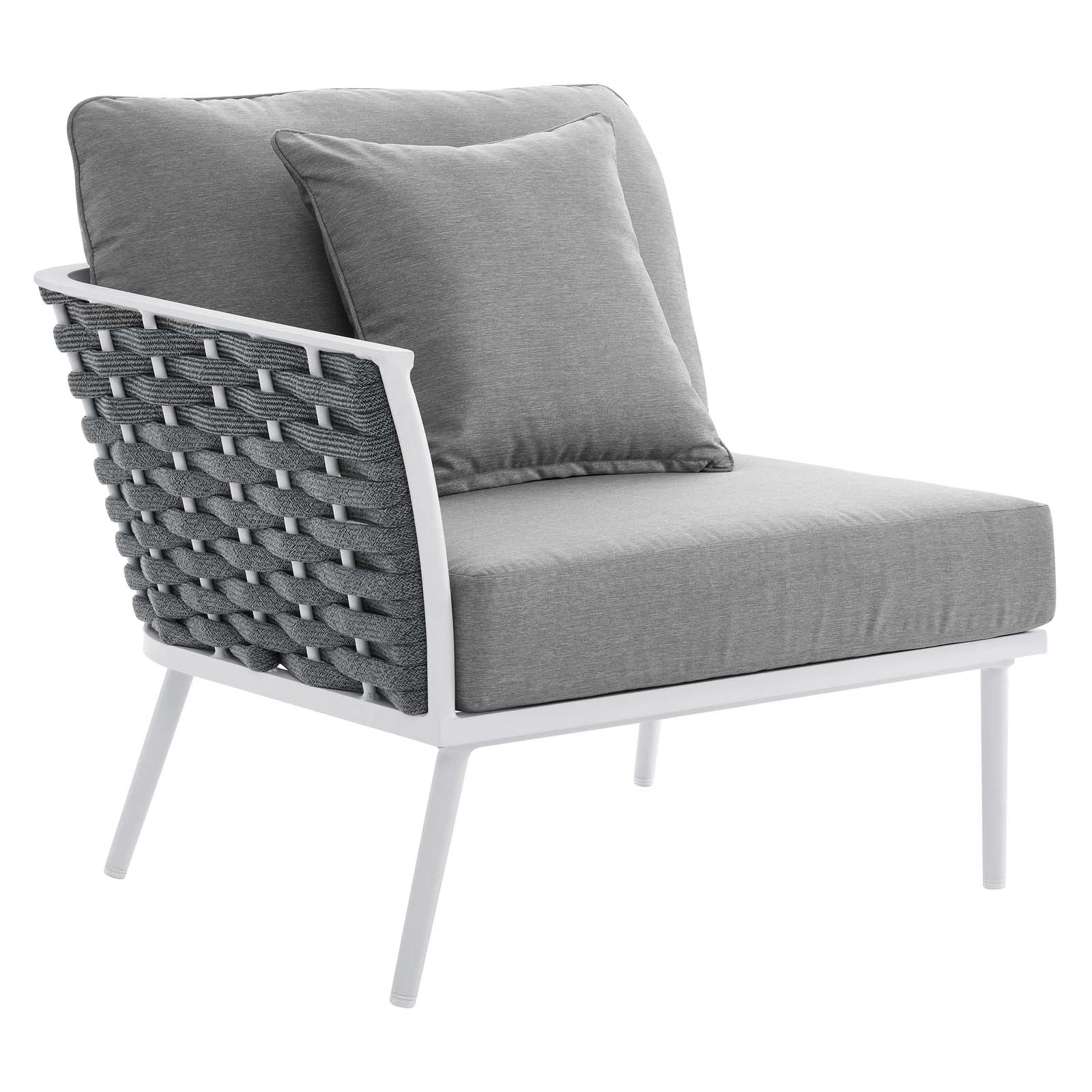 Stance 4 Piece Outdoor Patio Aluminum Sectional Sofa Set by Modway