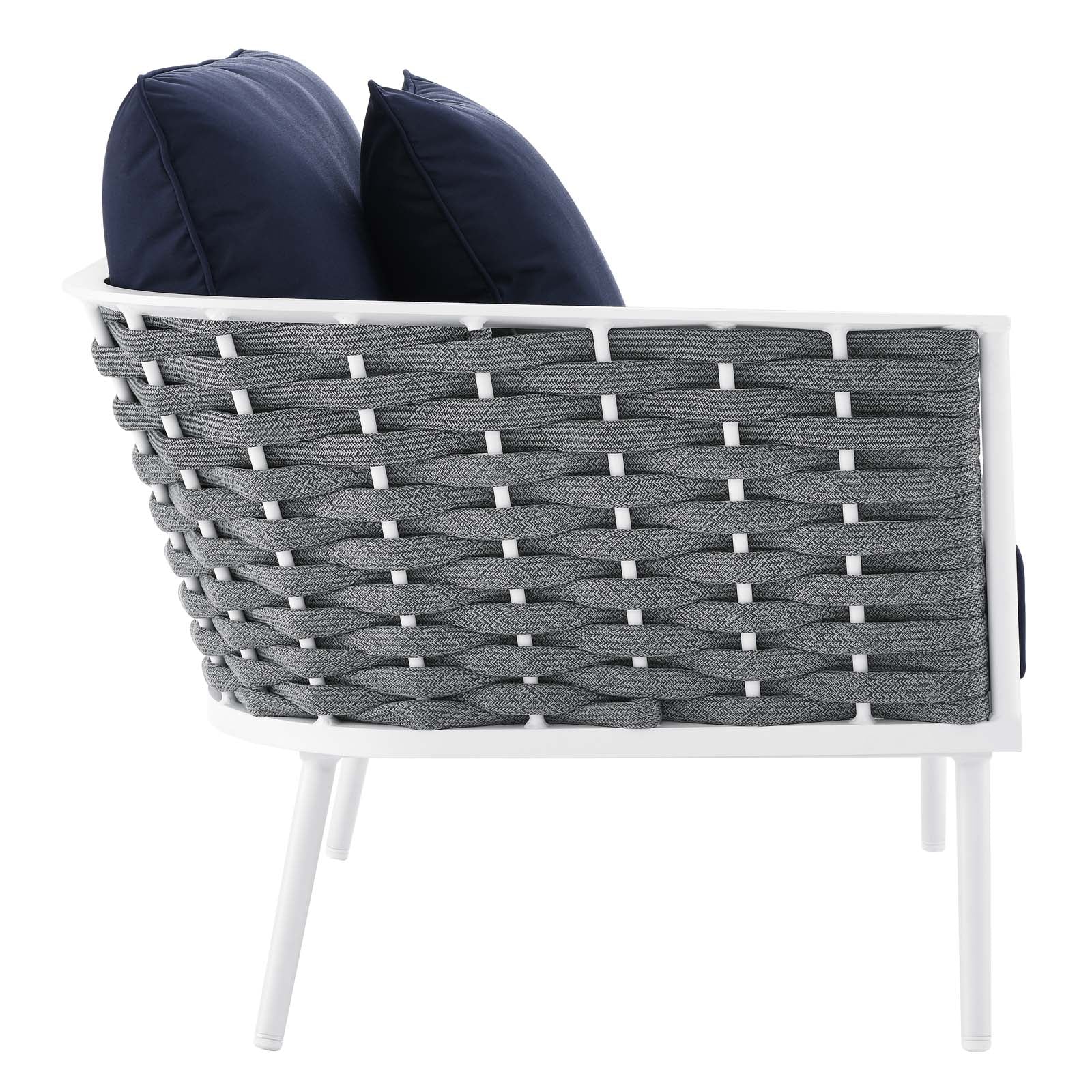 Stance 4 Piece Outdoor Patio Aluminum Sectional Sofa Set by Modway