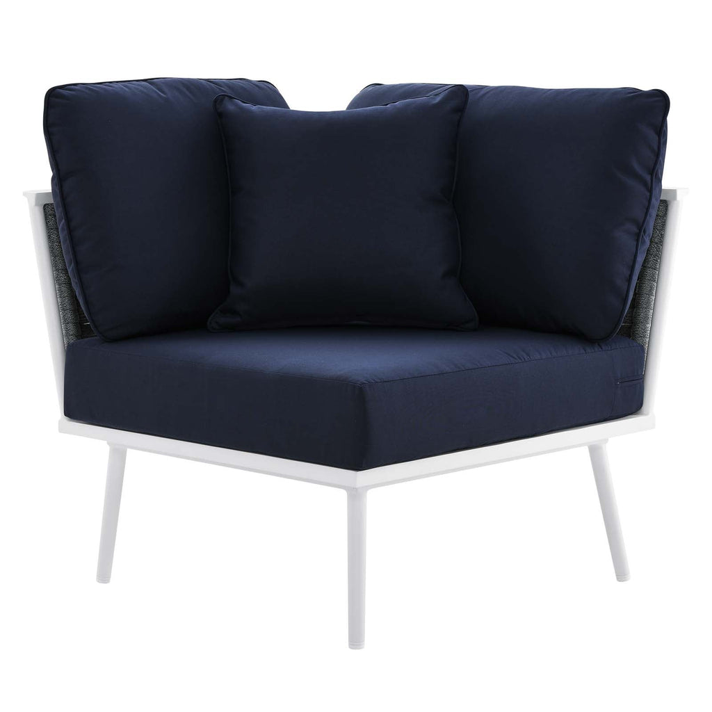 Stance 4 Piece Outdoor Patio Aluminum Sectional Sofa Set by Modway
