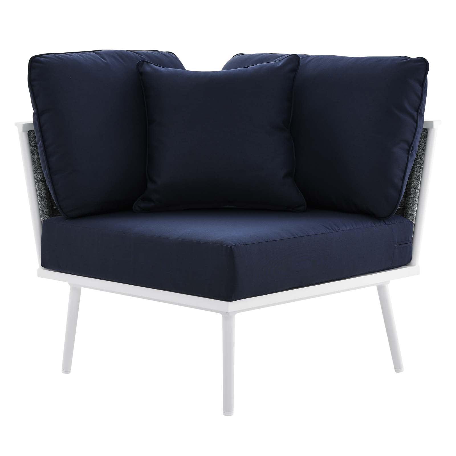 Stance 4 Piece Outdoor Patio Aluminum Sectional Sofa Set by Modway