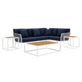 Stance 7 Piece Outdoor Patio Aluminum Sectional Sofa Set by Modway