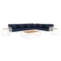 Stance 9 Piece Aluminum Outdoor Patio Aluminum Sectional Sofa Set by Modway
