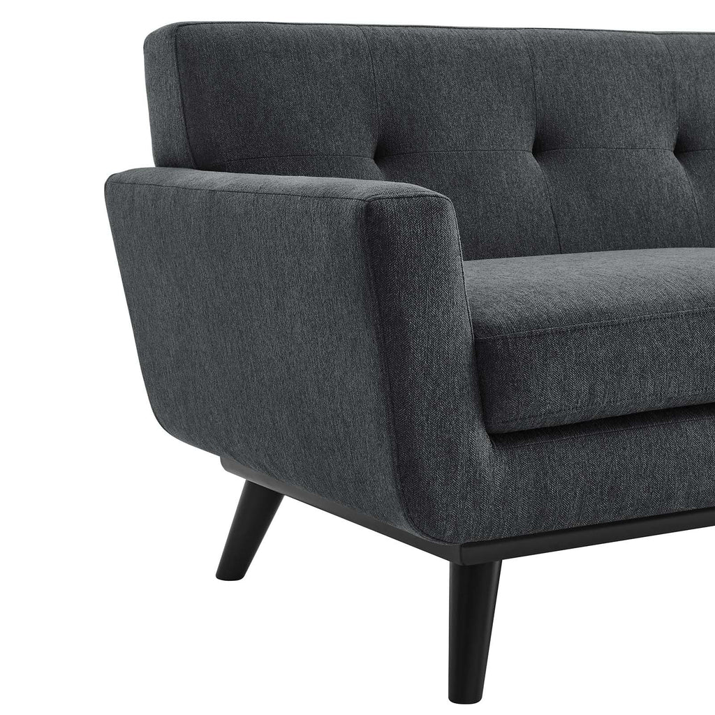 Engage Herringbone Fabric Loveseat by Modway