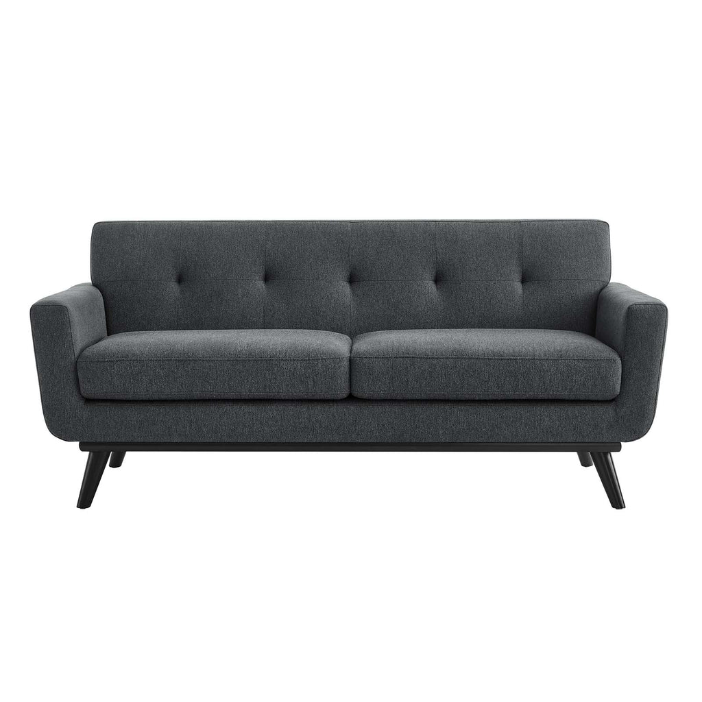 Engage Herringbone Fabric Loveseat by Modway