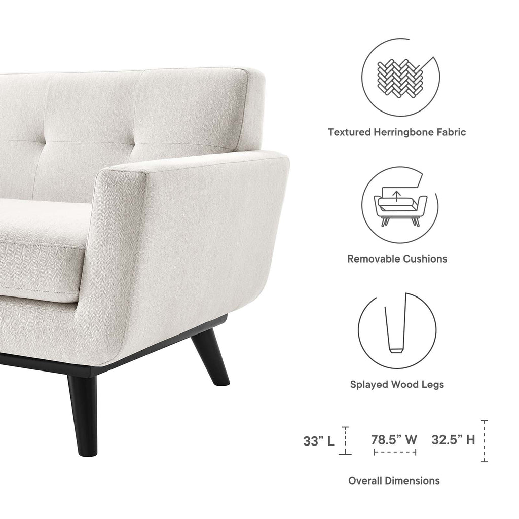 Engage Herringbone Fabric Loveseat by Modway