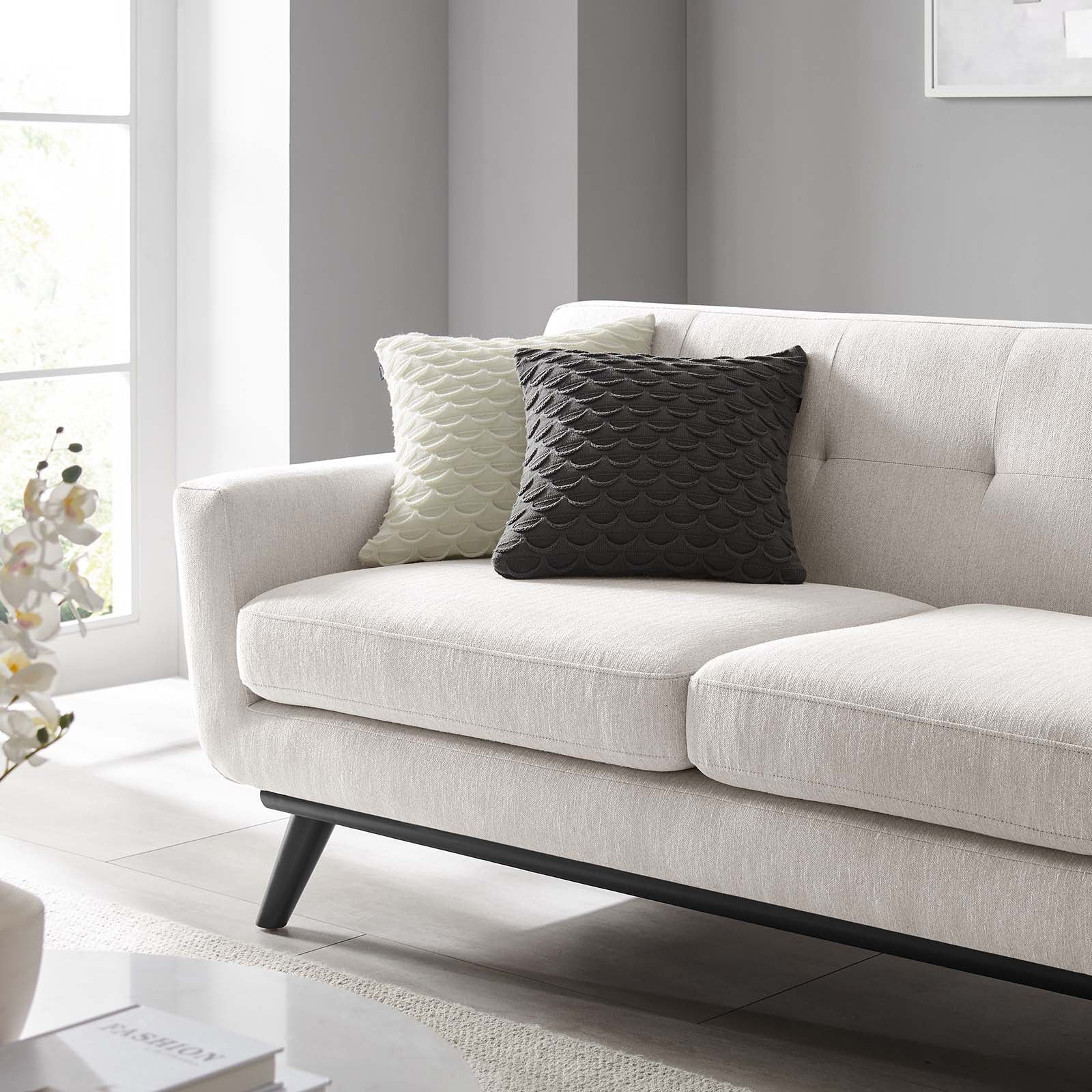 Engage Herringbone Fabric Loveseat by Modway