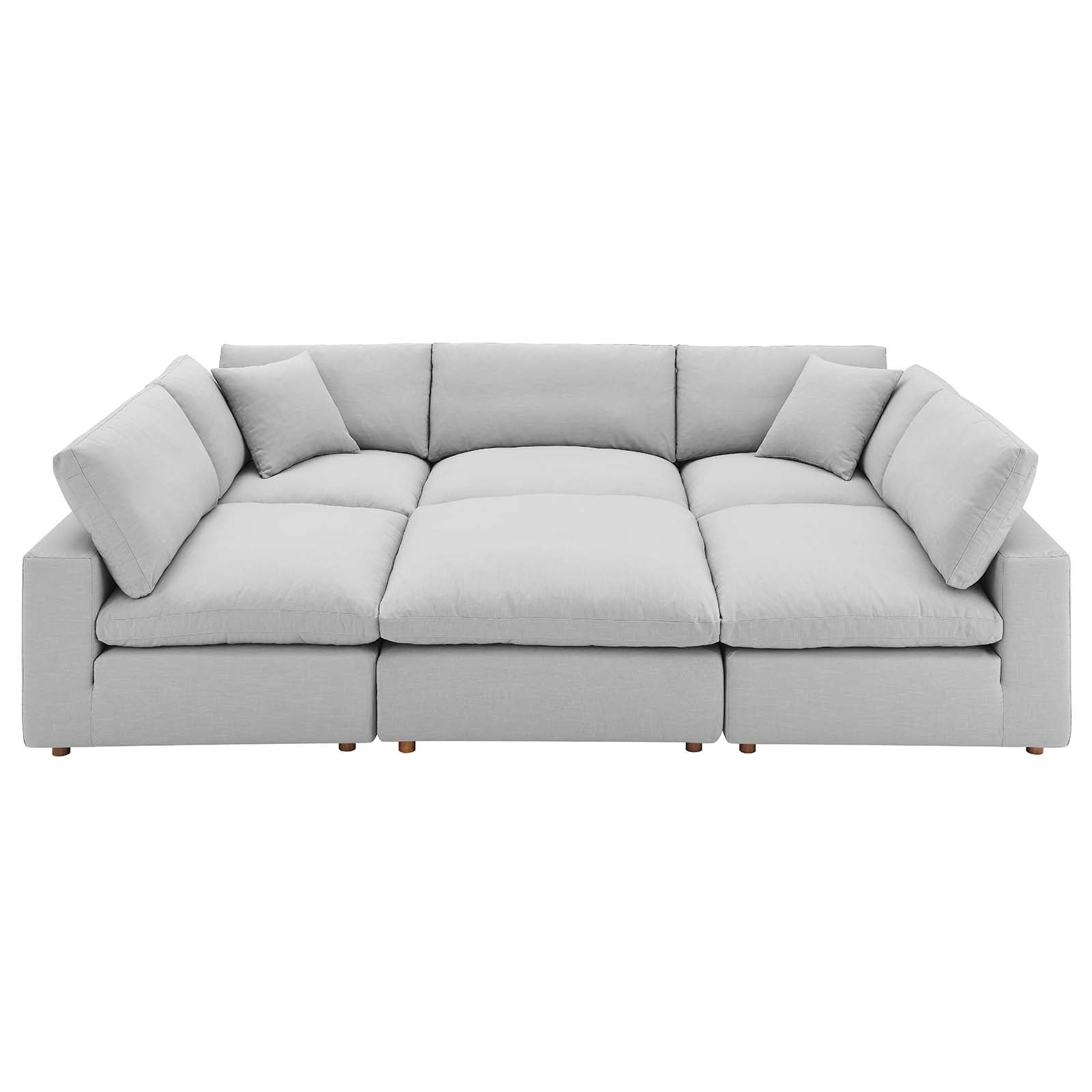 Commix 6-Piece Down Filled Overstuffed Sectional Sofa by Modway