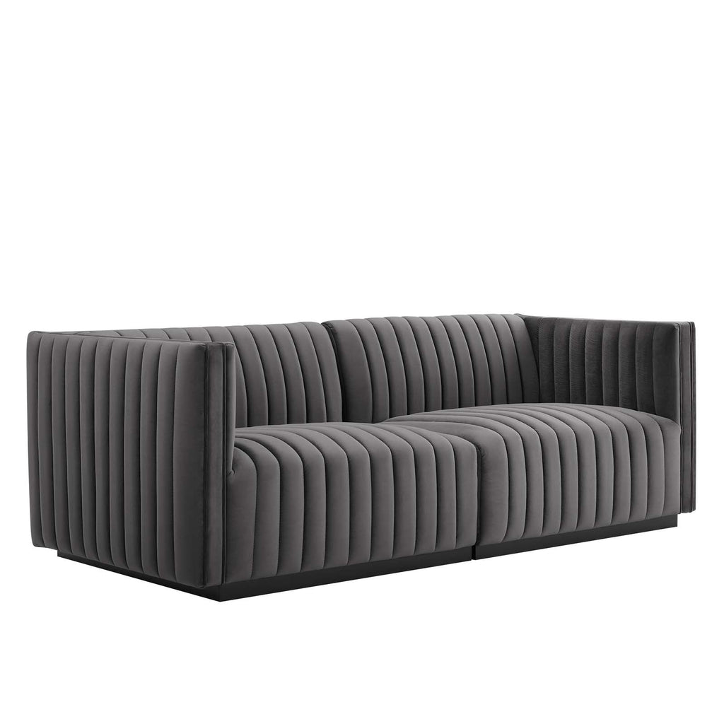 Conjure Channel Tufted Performance Velvet Loveseat by Modway