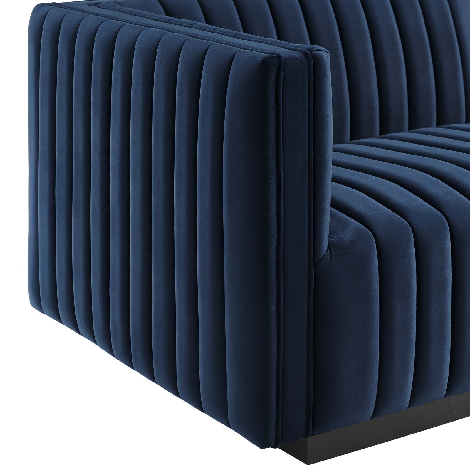 Conjure Channel Tufted Performance Velvet Sofa in