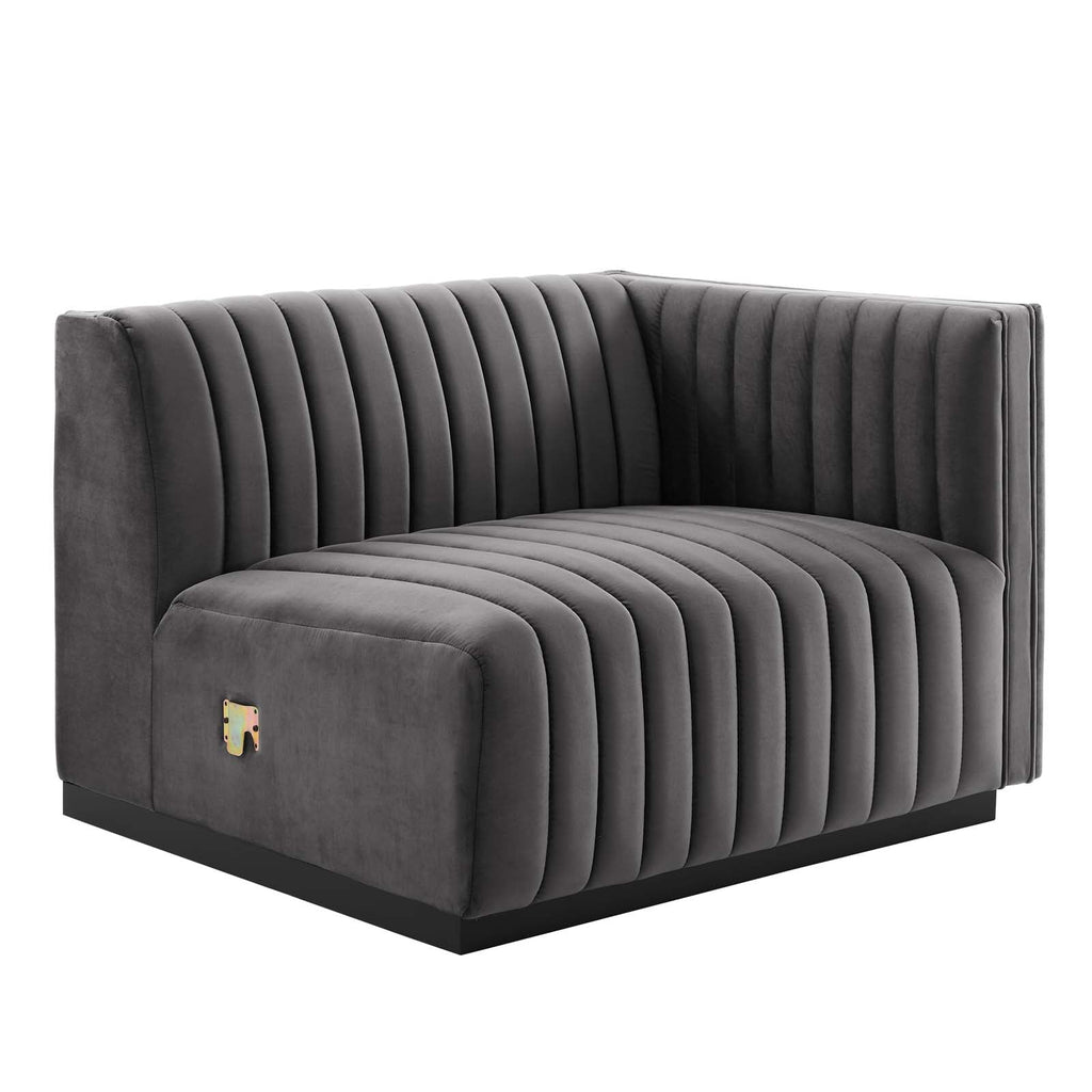 Conjure 4-Piece Channel Tufted Performance Velvet Sofa by Modway