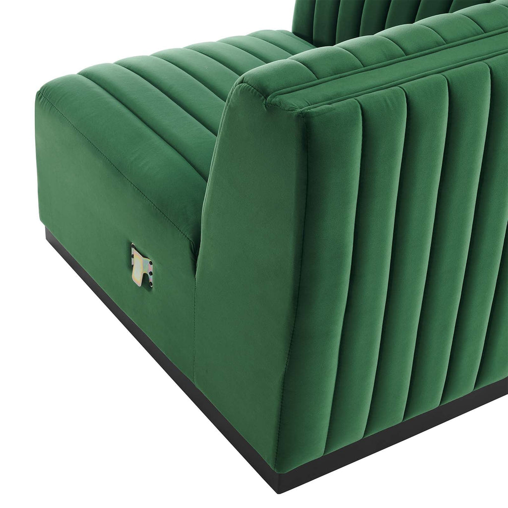 Conjure 4-Piece Channel Tufted Performance Velvet Sectional by Modway