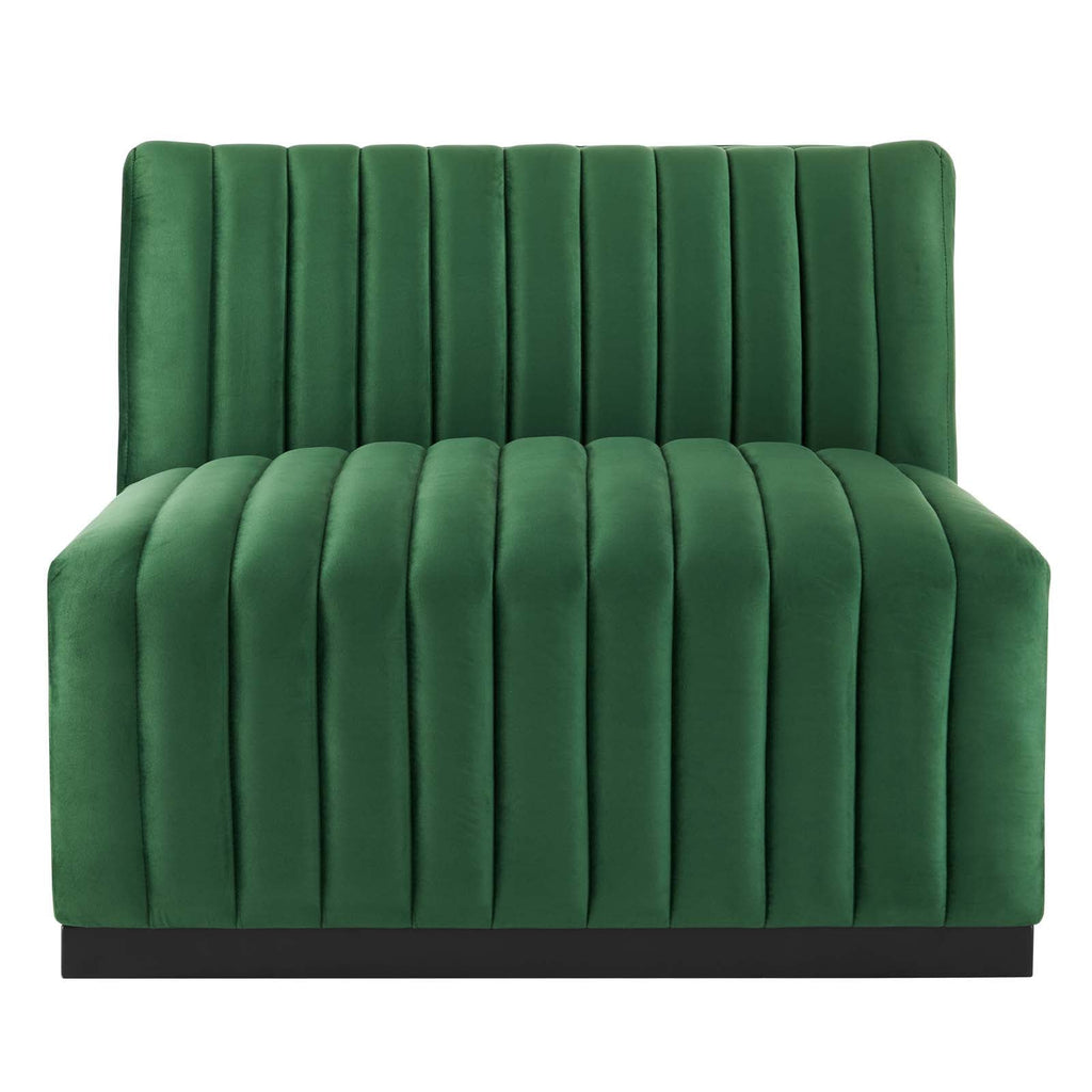 Conjure 4-Piece Channel Tufted Performance Velvet Sectional by Modway