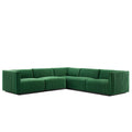 Conjure 5-Piece Channel Tufted Performance Velvet Sectional by Modway